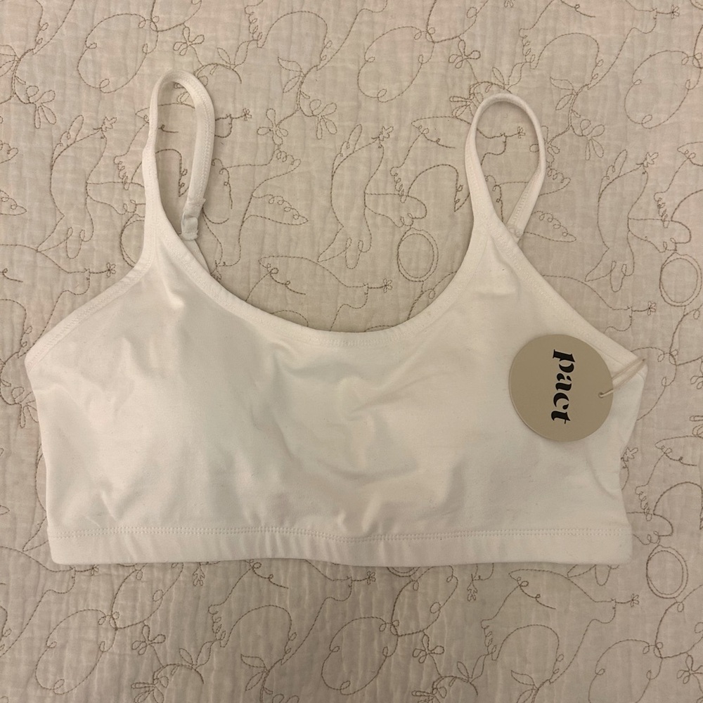 NEW with tags - Pact Organic Cotton Bralette with removable padding